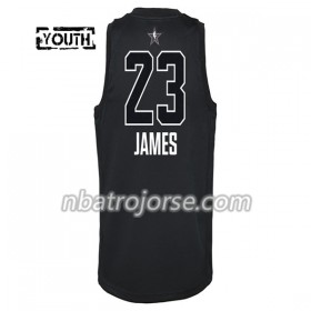 Barn Cleveland Cavaliers Tröja LeBron James 23 2018 All Star Jordan Brand Svart Swingman